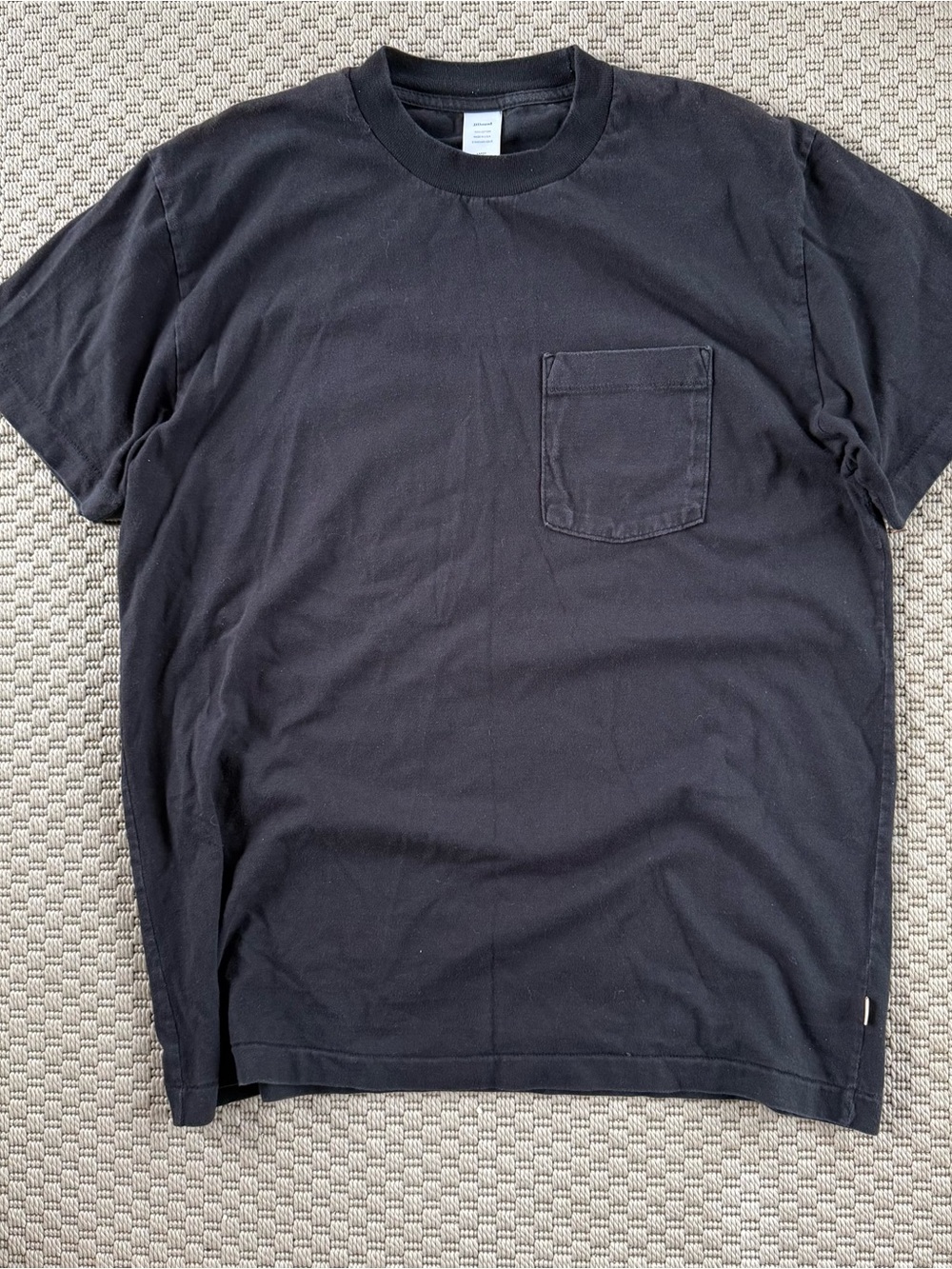 JJJJound J90 Black standard issue pocket tee shirt unisex Large